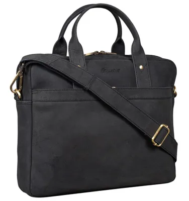Produktbild von Benthill Laptoptasche Echt-Leder I Leder Umhängetasche für Laptop I Aktentasche für Notebook I Damen und Herren Tasche I Notebooktasche