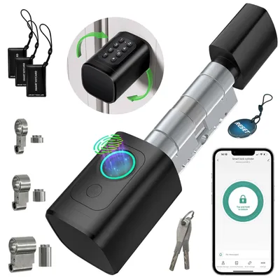 Elektronisches Türschloss, Fingerabdruck, Bluetooth, 5 Methoden, 90-120 mm