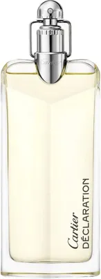 A clear studio shot of a bottle of Cartier Declaration Eau De Toilette.