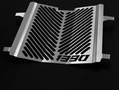 Produktbild von ZIEGER Kühlerabdeckung kompatibel mit KTM 1390 Super Duke Logo silber