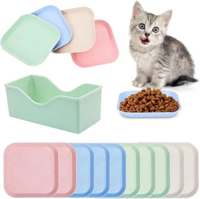 Immagine prodotto di Set per gatti con contenitori per cibo secco e umido