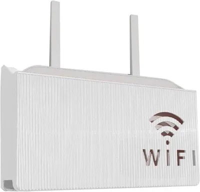 Produktbild von Netzwerkrouter, Holzbox, Wandhalter, Kabelorganizer, Wandbespannung, Fernseh-Kabel, versteckte Box