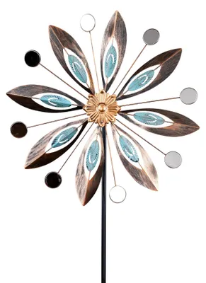 Image de Girouette de jardin - Décoration florale antique, hauteur 180 cm