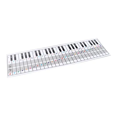 Image de Carte de référence pour le piano,Carte de piano 61 88 touches,Carte de clavier de piano,Carte de notes de piano,Carte d'apprentissage du piano,Carte d'entraînement pour les doigts de piano