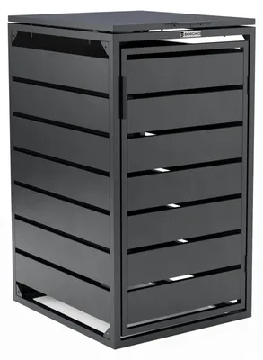 Produktbild von Borghio Mülltonnenbox – Mülltonnenverkleidung für 1 Mülltonne – Anthrazit – 80*70*125 cm (L*B*H)