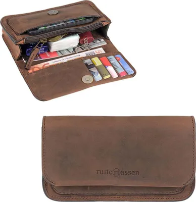 Immagine prodotto di Borse da sella Borsa da cintura in pelle trasversale 18x10 cm Donna Uomo Escursionismo Festival Viaggio Borse da sella ranger marrone 732622
