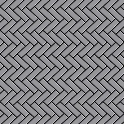 Produktbild von Mosaik Fliese massiv Metall Edelstahl matt grau 1,6mm stark Herringbone-S-S-MA