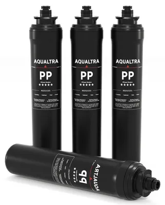 Image de Cartouche de filtre de remplacement de 15 pouces, filtre PP pour système de filtration d'eau sous l'évier (lot de 4)