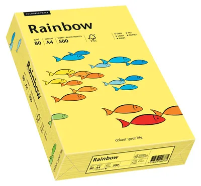 Zdjęcie produktu dla Papier do kopiowania Papyrus Rainbow żółty DIN A4 80g 500 arkuszy