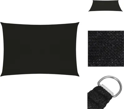Produktbild von vidaXL Sonnensegel 160 g/m² Schwarz 2,5x4 m HDPE -  Sonnenschirme & Sonnenschutze