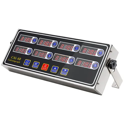 Produktbild von Gewerblicher digitaler Küchentimer 8-Kanal – Großer manueller Timer mit lautem Alarm | Für Fritteusen & Eierkochen