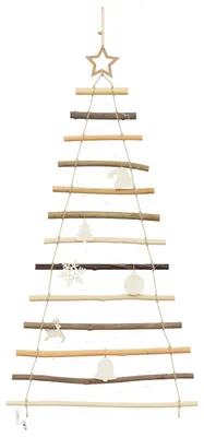 Produktbild von vidaXL Weihnachtsbaum mit 50 LEDs Natur 120 cm Massives Eschenholz