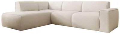 Produktbild von Selsey Bouvi – Ecksofa mit seitlicher Rückenlehne an der Ottomane, links, creme, Bouclé