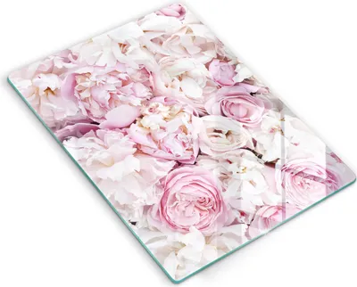 Produktbild von Abdeckung Glas - Küchenabdeckung - 40x52 cm - Abdeckplatte - Pfingstrosenstrauß