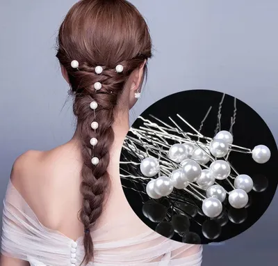Produktbild von 20er Set Haarnadeln Perlen Haarschmuck Brautschmuck Hochzeit Kommunion Taufe Neuware