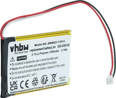 Produktbild von vhbw Akku Ersatz für Logitech 533-000130 für kabellose Maus (1000 mAh, 3,7 V, Li-Polymer)