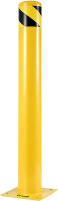 Zdjęcie produktu dla Słupek ochronny 122 cm - stal, żółty, bariera bezpieczeństwa z kotwami