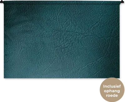 Produktbild von MuchoWow® Wandteppich Wandbehang Leder - Lederoptik - Grün - Blau 150x100 cm Tapisserie Dekoration Wandtuch - Waschbar - Tapisserien - Wand-Decke
