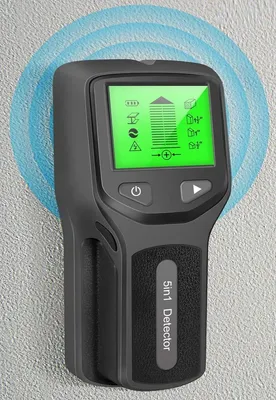 Productafbeelding van PolkaHome® Digitaal Muurscanner, 5-in-1 elektronische wandmetaaldetector, wandscanner met lcd-display, paaldetector, leidingdetector voor