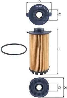 Immagine prodotto di Filtro olio KNECHT OX 1218D