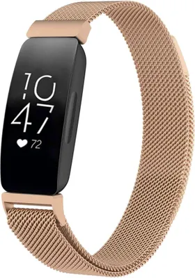 Image de imoshion Bracelet magnétique milanais pour le Fitbit Inspire - Taille M - Or rose