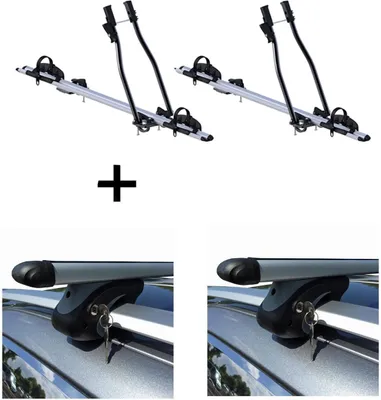 Produktbild von 2x Fahrradträger SAGITTAR + Relingträger VDP XL 135 kompatibel mit für Kia Sorento BL 02-09