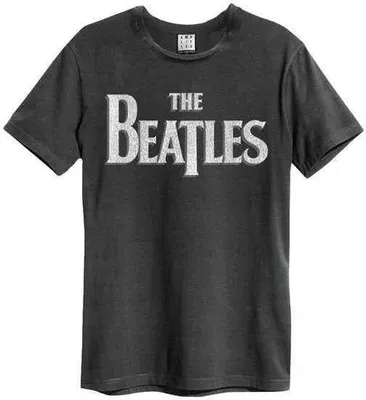 Produktbild von The Beatles - Logo Uni T:Shirt, Small, Charcoal