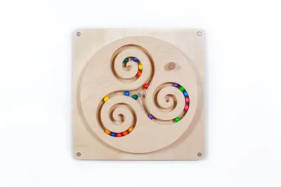 Produktbild von Holzspielzeug Wandspiel Kugelwirbel BxHxT 48,5x48,5x8cm NEU
