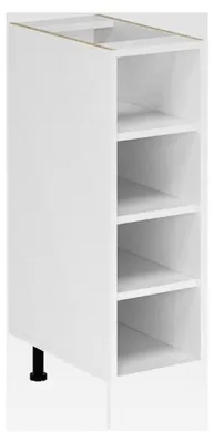 Produktbild von Küchenregal R-Line, offener Küchenschrank, Weiß, 25 cm ohne Arbeitsplatte