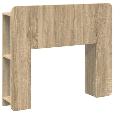 Imagen del producto de vidaXL: Cabecero de cama con almacenamiento, color Sonoma, fabricado en madera contrachapada