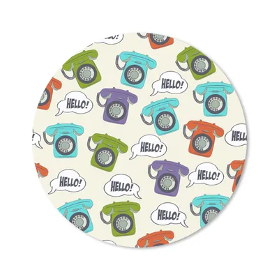 Produktbild von MuchoWow® Mauspad Mousepad Retro - Telefon - Design 50x50 cm - Mousepads - Maus Mat - Pad - Mausunterlage - Vinyl