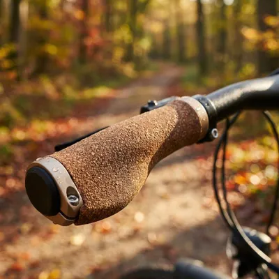 Produktbild von Fahrradgriff Korkgriff Humpert Kyoto ALU Schraubklemmung 130 mm braun
