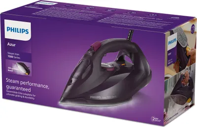 Produktbild von Philips 7000 series DST7061/30 Bügeleisen Dampfbügeleisen SteamGlide Elite-Sohle 3000 W Violett