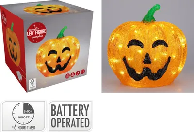 Produktbild von Kürbis Acryl 50 LED 25 cm - Nampook