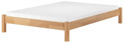 Produktbild von Doppelbett Futonbett 140x200 Bettrahmen Buche massiv Studentenbett Zubehör wählbar V-60.84-14 Rollrost und Matratze inkl.