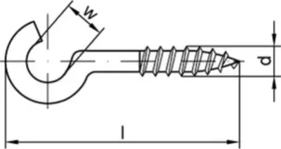 Produktbild von Reyher  Gebogene Schraubhaken Stahl Typ 11 20 mm galv. verzinkt (100 Stück)