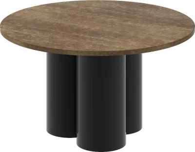 Produktbild von Design Couchtisch HRE-222 rund Hochglanz Wohnzimmer Tisch 80 x 50 cm