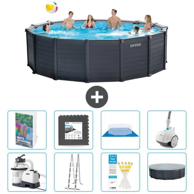 Produktbild von Graphite Panel Pool Rund - 478x124 cm - 9-teilig  S610
