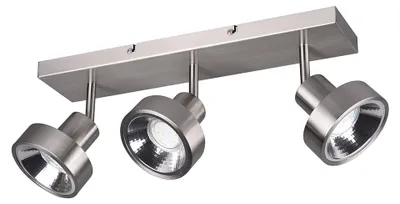 Produktbild von Deckenlampe, Metall, silber, 3 flammig, Strahler schwenkbar