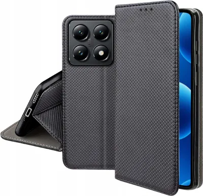 Obrázok produktu pre Puzdro MAGNET pre Xiaomi 14T Uzamykateľné čierne puzdro + sklo 9H