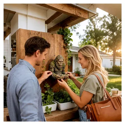 Produktbild von Vogelfutterspender, Gartenkunst Skulptur für wildlebende Vögel im Freien | Futterstelle für Garten, Hinterhof, Terrasse und Hof