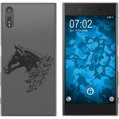 Produktbild von PhoneNatic Case kompatibel mit Sony Xperia XZs Silikon-Hülle Floral Pferd M5-1