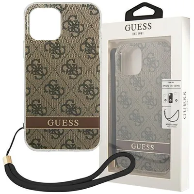 Produktbild von Guess GUOHCN61H4STW iPhone 11 Braun/Braun Hardcase 4G Print Strap Handyhülle