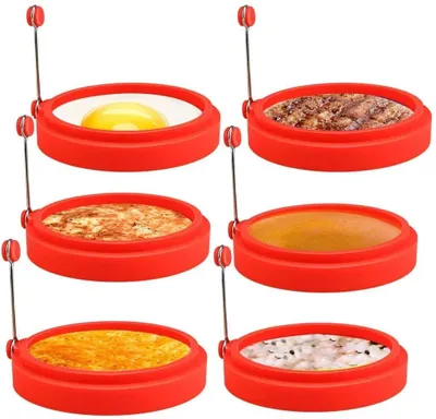 Produktbild von Spiegeleiform für Bratpfanne Ei Ringe Silikon Pfannkuchenform Rund Omelett Form Für Eier Kochen