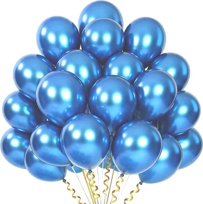 Produktbild von 20 Stück 10 Zoll Metallic Luftballons Blau, Latex ballongirlande Blaue, Ballons Blau Helium für Geburtstag Hochzeit Verlobung Jubiläum Festival Pickni