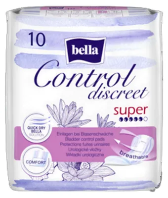 Image de Semelles urologiques Bella Control Discreet Super 10 pièces par paquet