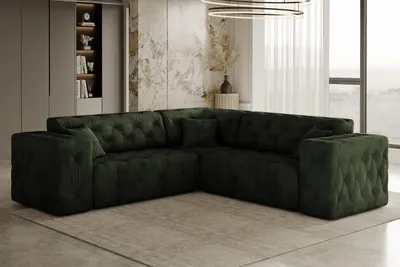 Zdjęcie produktu dla Narożnik LUX, tkanina Whisper, Zielony