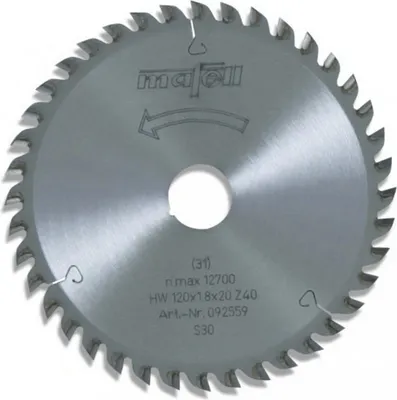 Produktbild von Mafell Sägeblatt-HM 120 x 1,2/1,8 x 20 mm, Z 40, FZ/TR | 092559