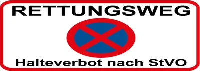 Produktbild von vianmo Holzschild 10x27 cm Rettungsweg Halteverbot nach StVO