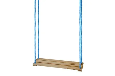Produktbild von Holzschaukel 45x12 cm für Kinder ab 3 Jahren, verstellbares Seil, max. 50 kg